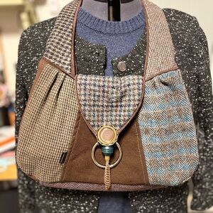 baabaazuzu Wool/mixed media Patchwork Handbag #darkacademia